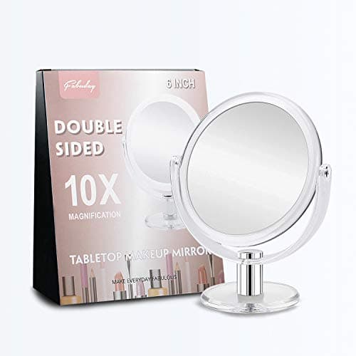 Fabuday Magnifying Makeup Mirror Double Sided, 1X 10X Magnification Mirror, Table Top Vanity Mirror, Transparent 7