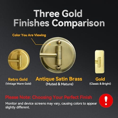 GURUN 8-Inch Double-Sided Wall Mount Makeup Mirror Antique Satin Brass with 7X Magnification Bathroom Mirror for Hotel Antique Satin Brass M1406K(8in,7X) 7