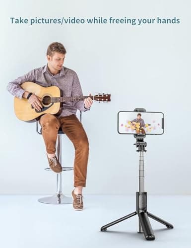 Selfie Stick Tripod with Detachable Wireless Remote, 4 in 1 Extendable Portable Selfie Stick & Phone Tripod Stand Compatible with Gopro, iPhone/Samsung/Huawei 7