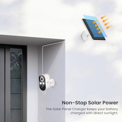 GlowPop 1080p Wireless Security Camera with Solar Panel, AI Human Detection, 2-Way Talk, Night Vision, Cloud Storage, Rechargeable Battery Included, Camera for Home Security, 2.4G WiFi (1 Pack) 5