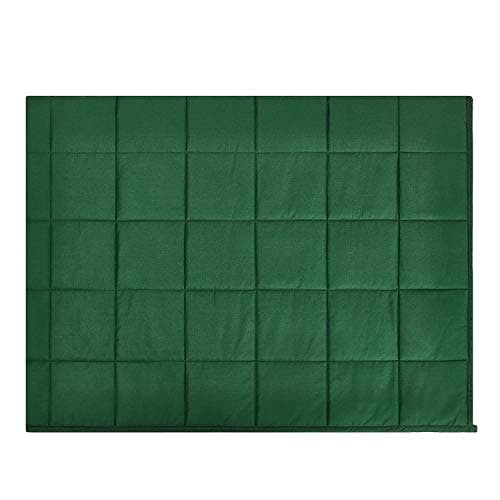 TONGDADA California King Size Weighted Blanket | 90''x108'',40lbs | Perfect for Couples,Designed for Heavy Weight Enthusiasts | Premium Cotton Material with Glass Beads | Dark Green 7