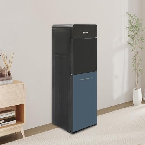 GSHIOIO Bottom Loading Water Cooler Dispenser for 5 Gallon Bottle 110V Hot and Cold Water Dispenser 3 or 5 Gallon Bottom-Mounted Water Gallon Dispenser for Home, Office, Apartment (Black-1) 4