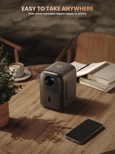 [Electric Focus] GROVIEW Mini Projector Bluetooth, Fully Sealed Portable Projector, 75% Zoom & Low Noise, Movie Projector for Phone/Laptop/Stick/HDMI/USB-Gray 6