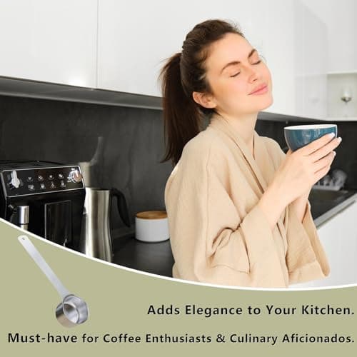 LEIFENY 1PCS 2 Tablespoon(2tbsp, 30ml, 1/8cup) Coffee Scoop, Long Handle Measuring Spoon, Stainless Steel Scooper 6