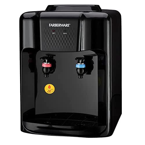 Farberware FW-WD219 Freestanding Hot and Cool Water Cooler Dispenser, Countertop Black