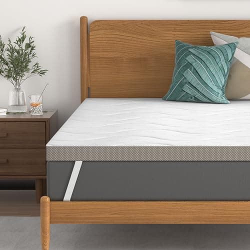 Sleepmax Firm Mattress Topper 3 Inch Full Size - Firm Mattress Pad Bed Topper for Pain Relief - High Density Foam with Washable Cover - No Odor, CertiPUR-US Certified