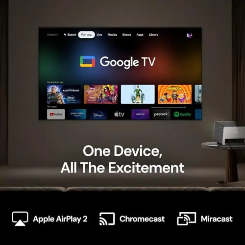 Valerion StreamMaster Plus2 4K Laser Projector - 300" IMAX Enhanced Home Theater, 4ms |240Hz Response, Gaming Projector with 3D & Dolby Vision, HDR10, GTV, Smart Home & AI Assistant 8