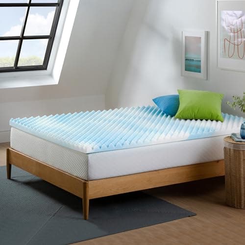 ZINUS 1.5 Inch Swirl Gel Cooling Memory Foam Mattress Topper, Smaller, More Convenient WonderBox Packaging, Cooling, Airflow Design, CertiPUR-US Certified, Twin 11