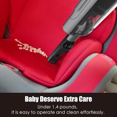 PROMOMO Handheld Vacuum Cordless, Lightweight 1.4lb with Powerful Suction, Charging Dock, Single Touch Empty and Detachable Dust Cup 8