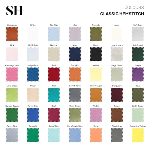 Solino Home Natural Linen Napkins Set of 4-100% Pure Linen Hemstitch Dinner Napkins 20 x 20 Inch for Spring, Easter, Mothers Day - Classic Hemstitch 7