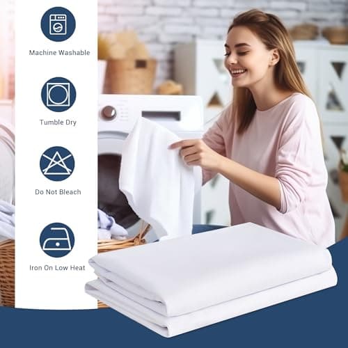 White Pillowcases Standard 4 Pack, 20x26 Pillow Cases with Envelope Closure, Soft Plain Brushed Microfiber Covers Breathable Wrinkle-Resistant 7