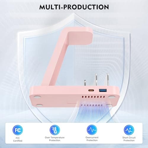 GAUOLN Wireless Charger for iPhone - 5 in 1 Charging Station for Multiple Devices Apple: Wireless Charging Stand Dock for iPhone 17 16e 16 15 14 13 12 Pro Max Apple Watch Airpods 5