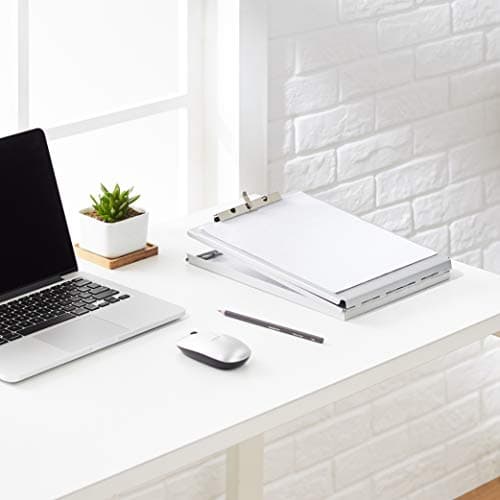 Amazon Basics Aluminum Form Holder Storage Clipboard, 12.5" x 9" Silver 10