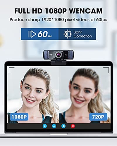 VITADE Webcam 1080P 60fps with Microphone for Streaming, 682H Pro HD USB Computer Web Camera Video Cam for Gaming Conferencing Mac Windows Desktop PC Laptop Xbox Skype OBS Twitch YouTube Xsplit 7