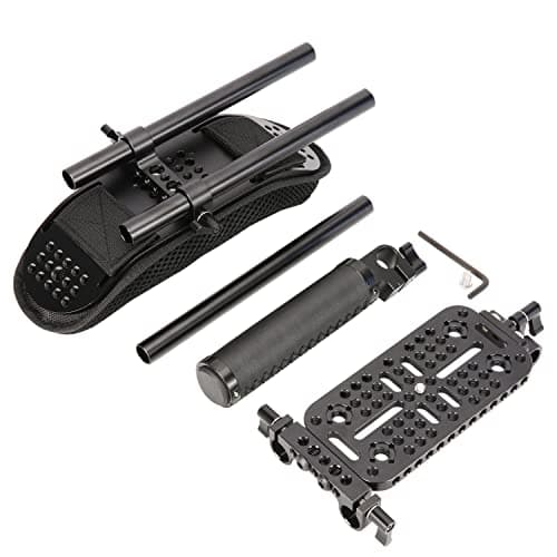 NICEYRIG 15mm Shoulder Mount Easy Movie Making Kit, Universal Shoulder Pad Rig DSLR Video Camera 15mm Rod Support System for Sony FS7/FS5/FX6/FX9/PXW-Z280-Z280V-Z190-Z150 and Panasonic - 542 7