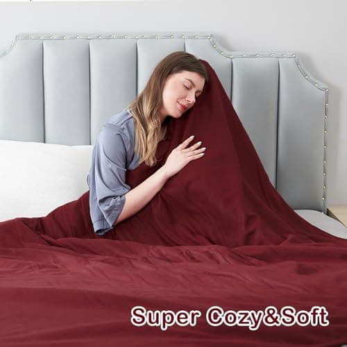 Eydna Electric Heated Blanket Twin Size 62"x84", Soft Fleece with 10 Hours Auto-Off & 4 Heating Levels, Overheating Protection, Machine Washable, Red 7