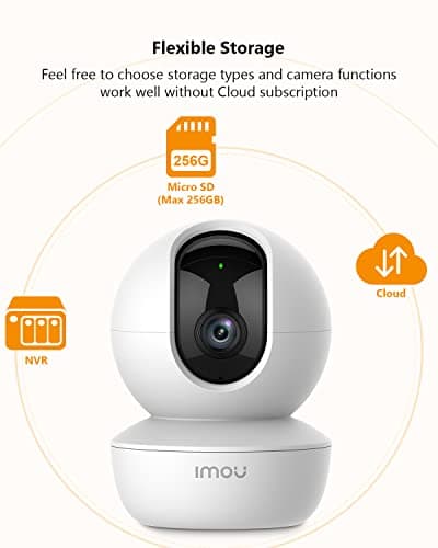 Imou 360° Security Camera Indoor with AI Human/Motion/Sound Detection, WiFi Camera Indoor Wireless 1080P for Pet/Dog/Baby, Smart Tracking, Siren, Night Vision, 2-Way Audio, Works with Alexa, 2 Pack 8