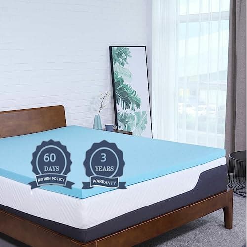 EYOBE Memory Foam Mattress Topper Twin XL 2 Inch Gel Infused Memory Foam Topper Twin Extra Long–Dorm Single XL Topper for Body Support & Pressure Relief – Ventilated Design – CertiPur Certified 6