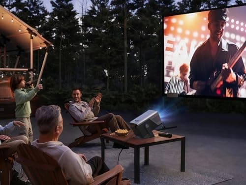 [4K Support/2000 ANSI/AI Visual Calibration] X7 Native 1080P Smart Projector with Android 14 OS,Compatible with Netflix YouTube,AI Auto Focus&Keystone,WiFi,Bluetooth,200" Display Black&Slate Gray 18