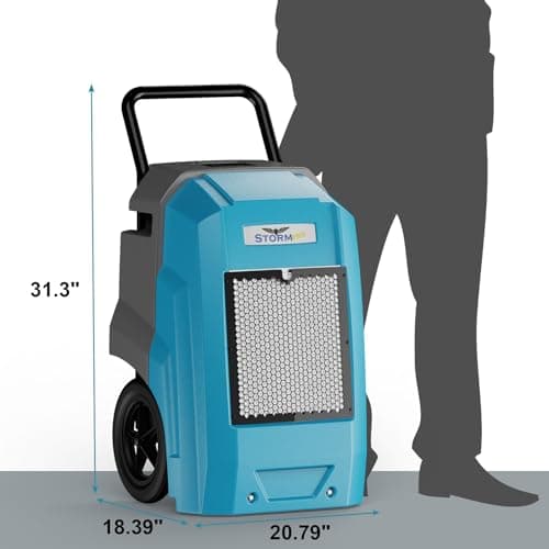 ALORAIR 180 Pints Smart WiFi LGR Commercial Dehumidifier with Pump Drain Hose, 2,300 Sq.Ft Dehumidifier Portable Industrial Dehu with Wheels for Water Damage Restore, Basements, Garages, and Job Sites 7