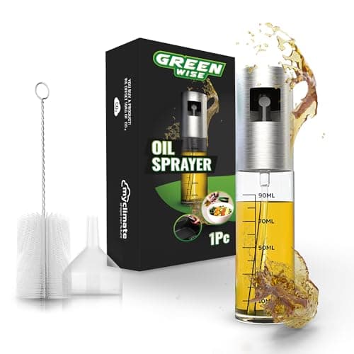 GREEN WISE Oilsprayer for Olive & Vine Oil Spray Bottle, Continuous Spray, 3 OZ, for Cooking, Salad Dressing, BBQ and More