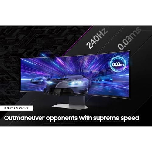 Samsung 49" Odyssey OLED G9 (G95SC) Curved Smart Gaming Monitor, QD-OLED, 240Hz, 0.03ms, FreeSync Premium Pro, G-Sync Compatible, Dual QHD, Neo Quantum Processor, LS49CG954SNXZA 7