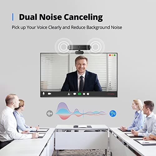 DEPSTECH DW40 4K Webcam, Dual Microphone Autofocus HD Web Camera with Sony Sensor, Privacy Cover & Tripod, Plug and Play USB 8MP Camera Computer Streaming Webcam for Laptop PC/Video Call/Zoom/YouTube 6