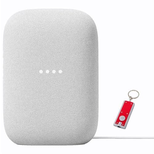 Google Audio Bluetooth Speaker with Keychain LED - Wireless Music Streaming - Chalk (Renewed)