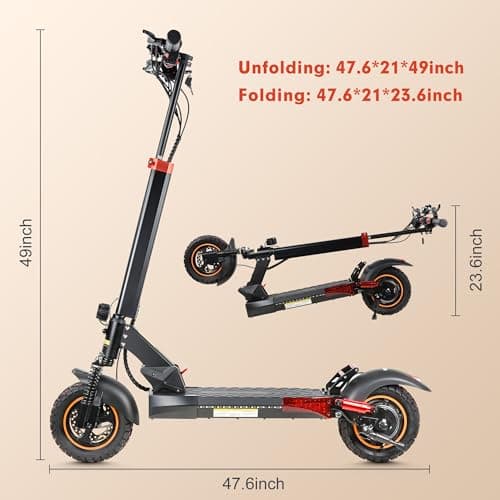 Electric Scooter - Mankeel 800W Motor E-Scooter with 10" Air-Filled Off-Road Tires, 28mph Max Speed, Max 31 Miles Long Range, Foldable E-Scooter for Teen Adults 7