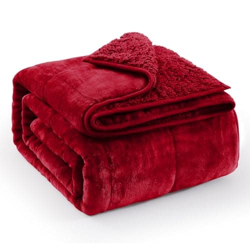 Super Fuzzy Soft Sherpa Fleece Weighted Blanket, 15 lbs Dual Sided Fluffy Heavy Weighted Blankets for Adults - No Bunching with Double Layers of Soft Inner Lining (60"x 80", 15 Pounds)