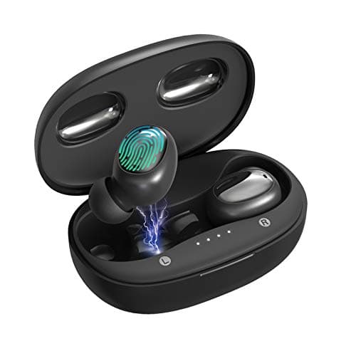 Otium Wireless Earbuds Bluetooth 5.0 Headphones Deep Bass 3D Stero Sound Mini Headsets 40H Total Playtime with Charging Case IPX7 Waterproof Built-in Mic Earphones for Work, Sports, Driving