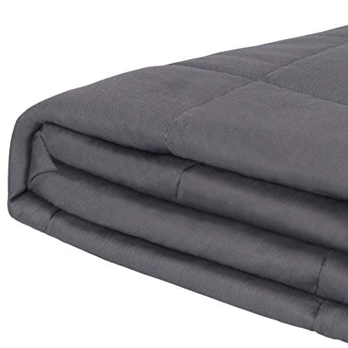 Nova Microdermabrasion Weighted Blanket (15 lbs, 48”x72” Grey) Cooling Breathable Heavy Blanket for Adults All Season Microfiber Material with Glass Beads Soft Thick Comfort Blanket 6