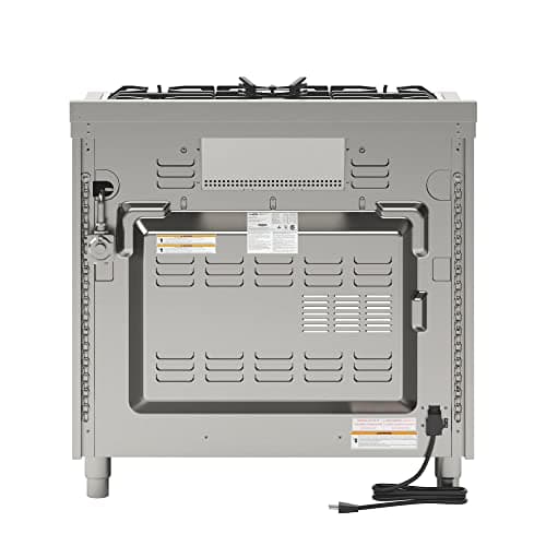 KoolMore 36” Inch Professional Gas Range Stove with 5 Burner Cooktop, Rapid Convection Oven, and Digital Timer with Heavy-Duty Cast Iron Grates, Stainless-Steel Appliance (KM-FR36GL-SS), Silver 9