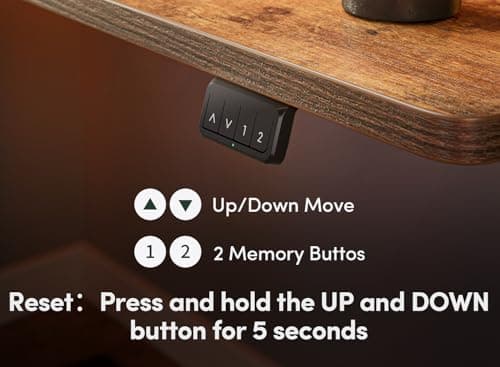 FEZIBO Electric Standing Desk, 48 x 24 Inches Height Adjustable Stand up Desk, Sit Stand Home Office Desk, Computer Desk, Vintage Brown 7