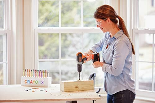 BLACK+DECKER 20V MAX Cordless Drill Kit with ‎Battery, Charger, Includes Double Sided Drill Bit (BCD702C1) 7