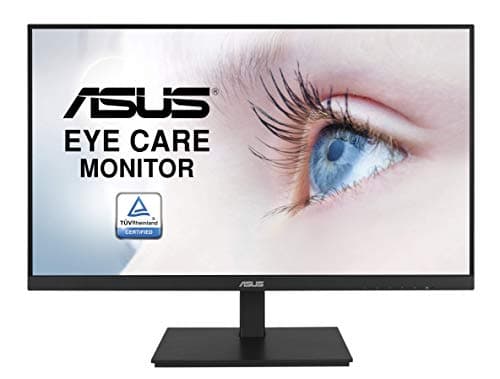 ASUS VA27DQSB 27” Monitor, 1080P Full HD, 75Hz, IPS, Adaptive-Sync, Eye Care, HDMI DisplayPort VGA USB Hub, Frameless, Ergonomic Design, VESA Wall Mountable,Black 8