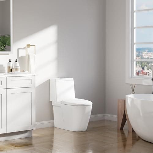 Rivix Electric Bidet Toilet Seat Elongated Slow Close Heated Toilet Seat with Bidet Warm Water Smart Self Dual Cleaning Nozzle Night Light E300 9