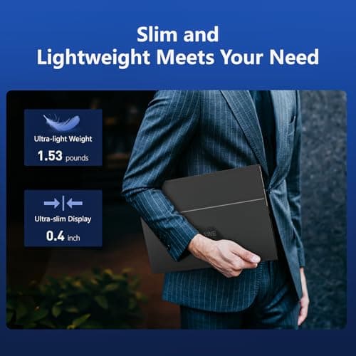 WUAWE Portable Monitor,15.6-AA 1080P 72% NTSC 98% sRGB USB C HDMI Travel Monitor for Laptop, External Second Computer Monitor with HDR Freesync Low Blue Light for PC Mac Phone PS5 Switch 4