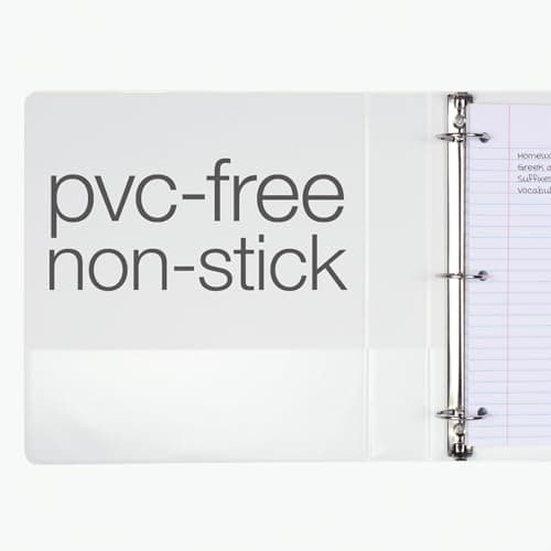 Oxford Ring Binders, 1.5" Round Ring Binders, View Binder, Covers on 3 Sides, XtraLife Hinge, Non-Stick, PVC-Free, White, 350 Sheet Capacity (1002547) 7