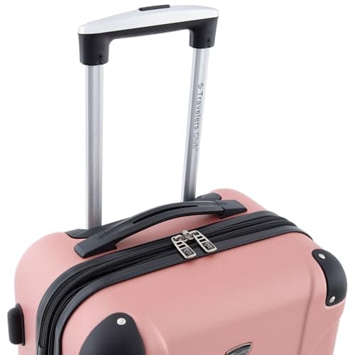 Travelers Club Chicago Hardside Expandable Spinner Luggage, Rose Gold, 22" Carry-On 8