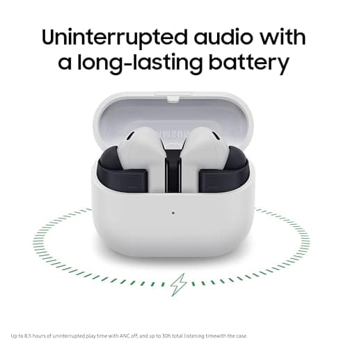 SAMSUNG Galaxy Buds 3 FE (2025) True Wireless Bluetooth Earbuds, Active Noise Cancellation, Powerful Sound, Clear Calls, Long Lasting Battery, Hands Free AI, Gray [US Version, 2 Year Warranty] 5