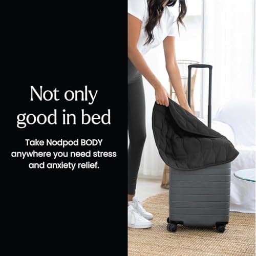 nodpod Body 6.5lb Patented Compact Weighted Blanket I Perfect for Relaxation, Sleeping & Travel l I Glass Bead Filled, Machine Washable (29" x 24") - Black Onyx 5