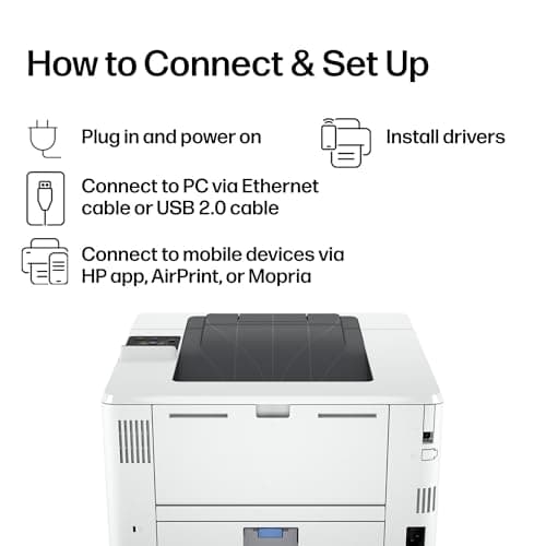 HP LaserJet Pro 4001n Black & White Printer, Print, Fast speeds, Easy Setup, Mobile Printing, Advanced Security, USB, Ethernet Connection, Best-for-Office 12