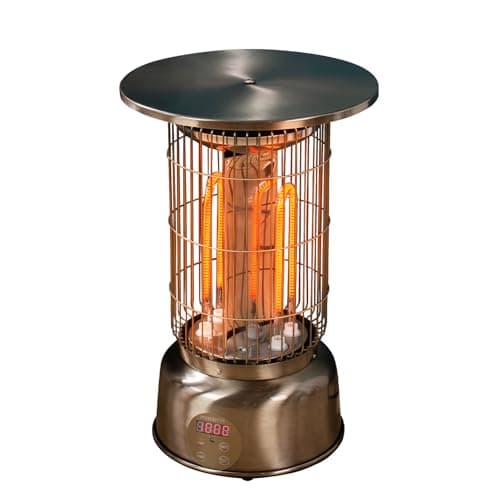 Space Heater, 2000W Electric Heaters Indoor Portable with Thermostat, High Efficiency Heating of Carbon Brazed Tubes Heater for Bedroom, Office and Indoor Use