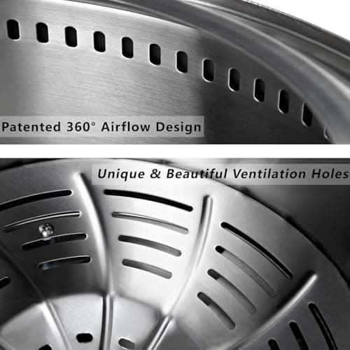 OutVue 19.5 inch Stainless Steel Smokeless Fire Pit, Outdoor Smokeless Firepit, Wood Burning Fire Pits for Camping, Bonfire, Low Smoke Firepit for Outside (Vertical Hole) 5