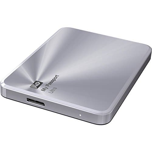 WD 1TB Silver My Passport Ultra Metal Edition Portable External Hard Drive - USB 3.0 - WDBTYH0010BSL-NESN