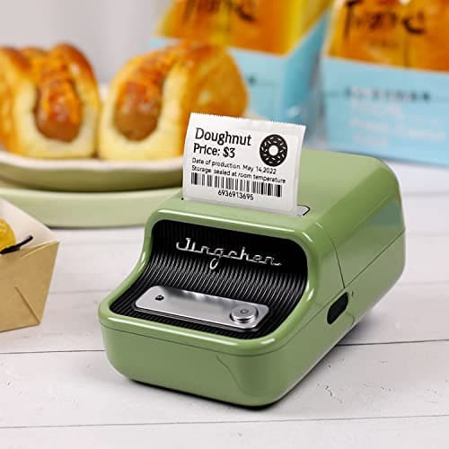 LMASBLTER B21 Label Maker - Portable Bluetooth Thermal Label Maker Printer for Clothing, Jewelry, Retail, Mailing, Barcode, Compatible with Android & iOS System, with 1pack 50×30mm Label, Green 7