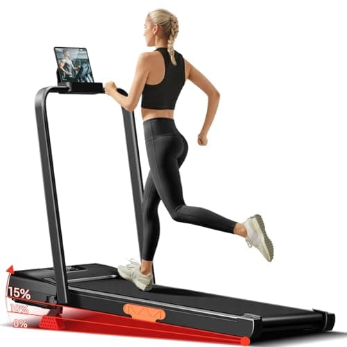 3-in-1 Walking Pad with 15% Incline, Portable Under Desk Treadmill, Foldable Treadmills for Home and Office, 2.5 HP Quiet Walking Pad Treadmill with 300 LBS Capacity