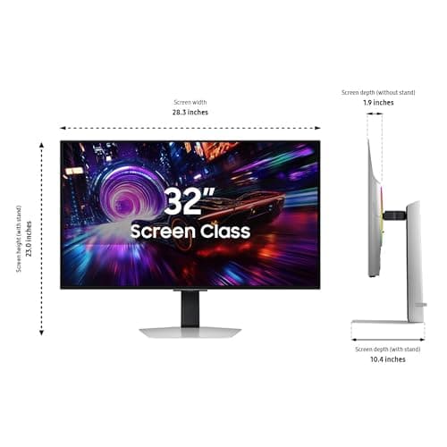 Samsung 32” Odyssey QD-OLED G8 (G81SF), 4K, 240Hz, Gaming Monitor, 0.03ms Response Time, DisplayHDR True Black 400, AMD FreeSync™ Premium Pro, G-Sync Compatibile, 3 Yr Warranty, LS32FG810SNXZA, 2025 5