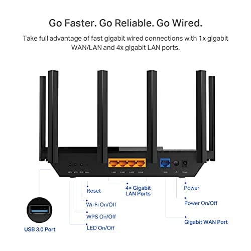 TP-Link AX5400 WiFi 6 Router (Archer AX73)- Dual Band Gigabit Wireless Internet Router for Streaming, Long Range Coverage 6